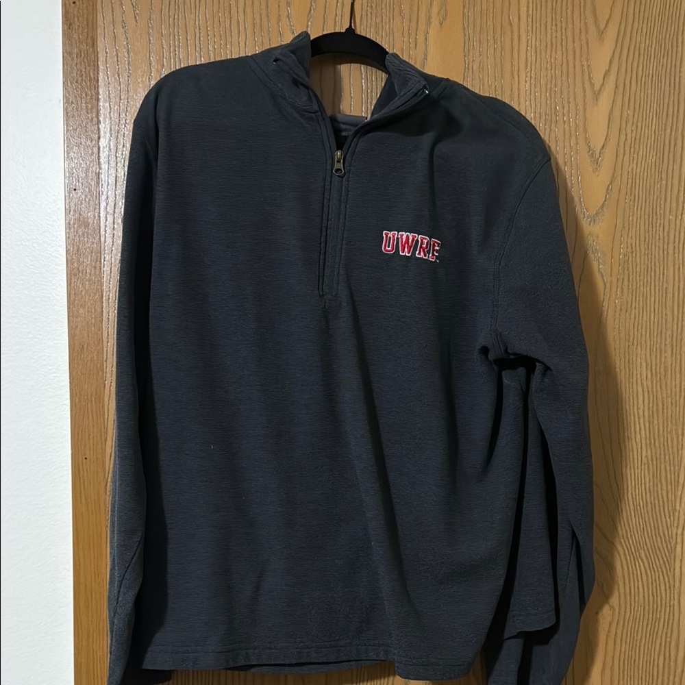 UWRF Gray Quarter Zip Up Sweater